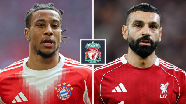 Bayern Munich star Michael Olise and Liverpool's Mo Salah