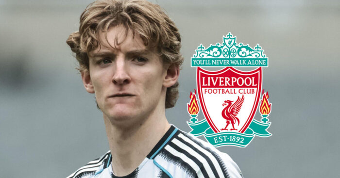 Liverpool-linked Anthony Gordon.