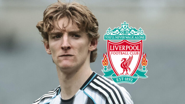 Liverpool-linked Anthony Gordon.