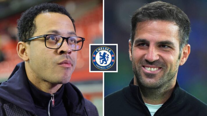 Chelsea manager Liam Rosenior and Como boss Cesc Fabregas