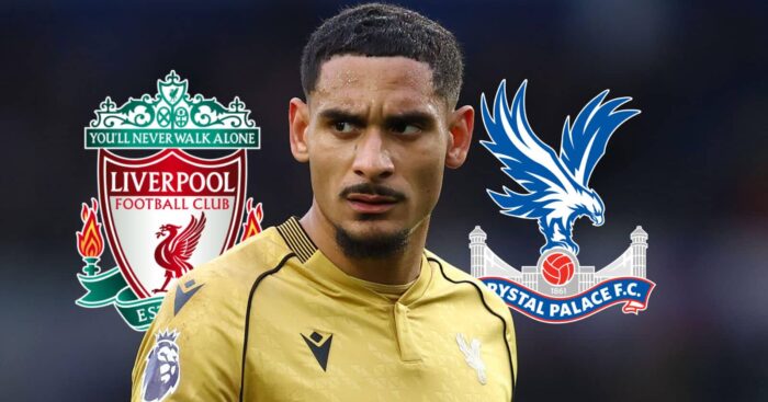 Maxence Lacroix Liverpool and Palace badges