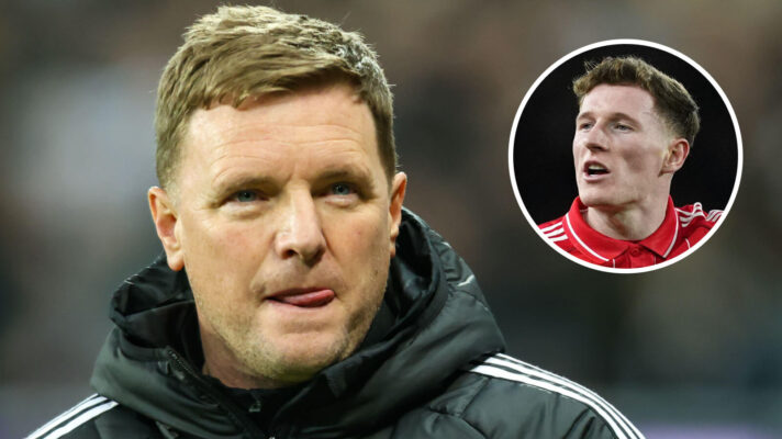 Newcastle manager Eddie Howe and Nottingham Forest midfielder Elliot Anderson