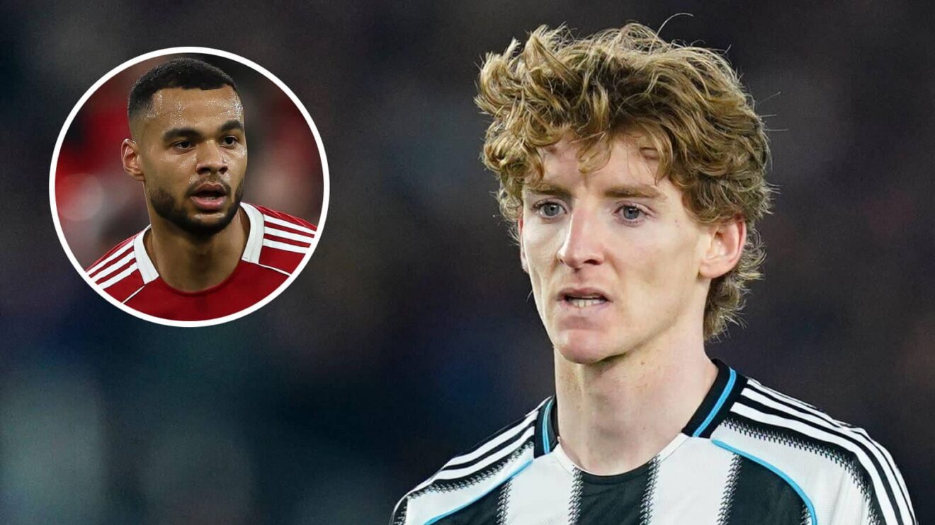 Newcastle winger Anthony Gordon, Liverpool winger Cody Gakpo