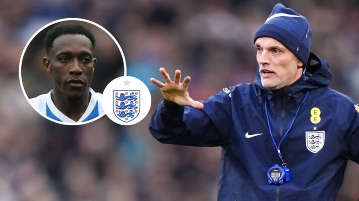 Thomas Tuchel, Danny Welbeck with England badge