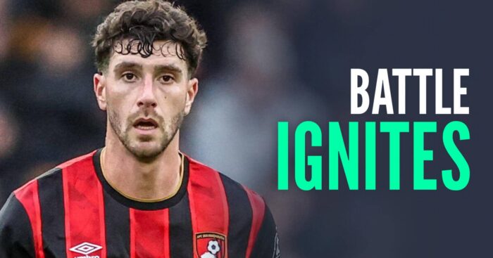 Bournemouth star Marcos Senesi, with caption: Battle ignites