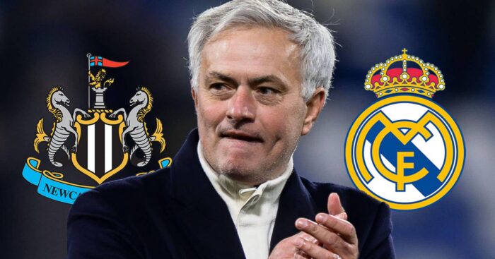 Newcastle United badge, Jose Mourinho, Real Madrid badge - copyright TEAMtalk