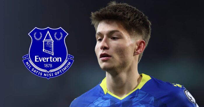 PSV star Esmir Bajraktarevic, with an Everton badge