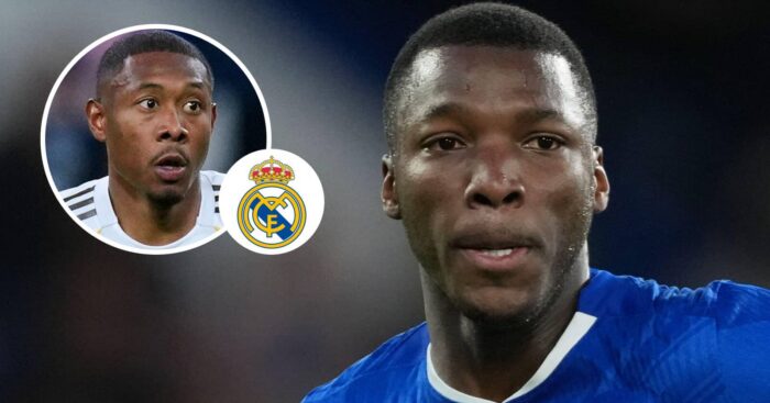 David Alaba, Real Madrid badge and Chelsea midfielder Moises Caicedo - copyright TEAMtalk