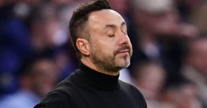 Tottenham manager Roberto De Zerbi