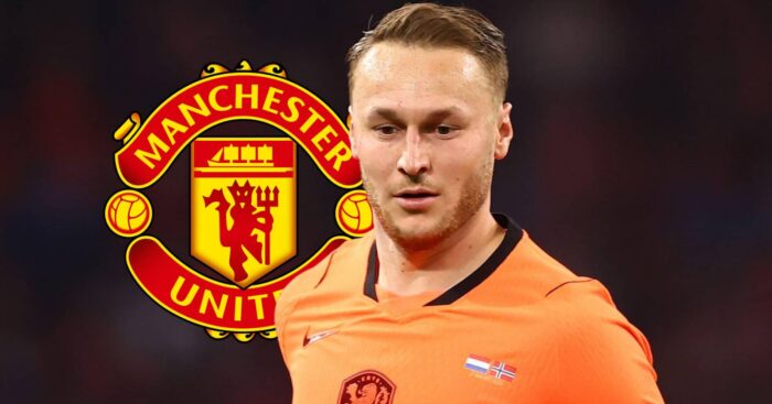 Netherlands midfielder Teun Koopmeiners, Man Utd badge