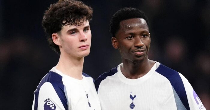 Tottenham midfielders Archie Gray and Pape Sarr