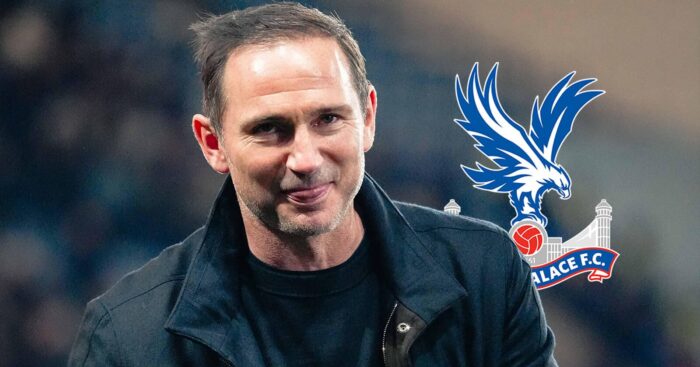 Coventry City manager Frank Lampard with a Crystal Palace badge