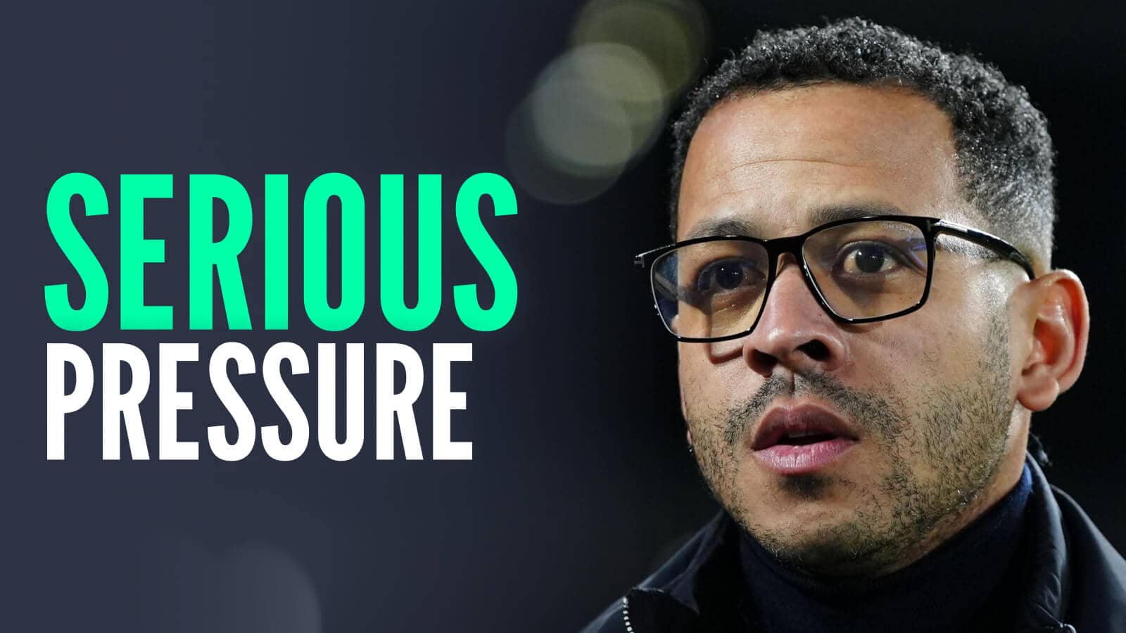 Chelsea manager Liam Rosenior, with caption: Serious pressure