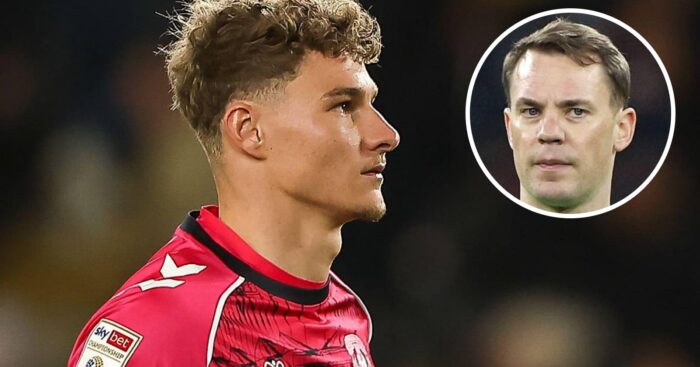 Brighton loanee Carl Rushworth and Bayern Munich star Manuel Neuer