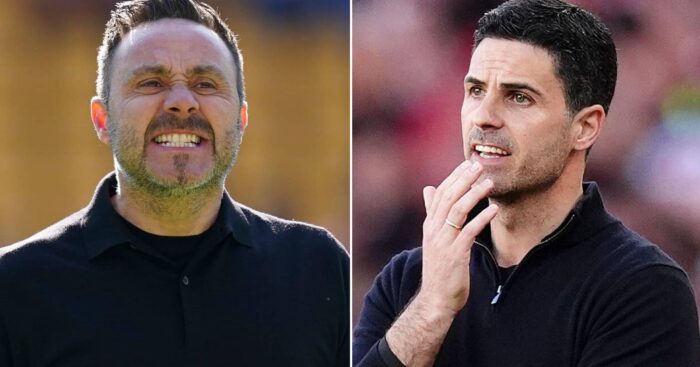 Roberto De Zerbi; Mikel Arteta