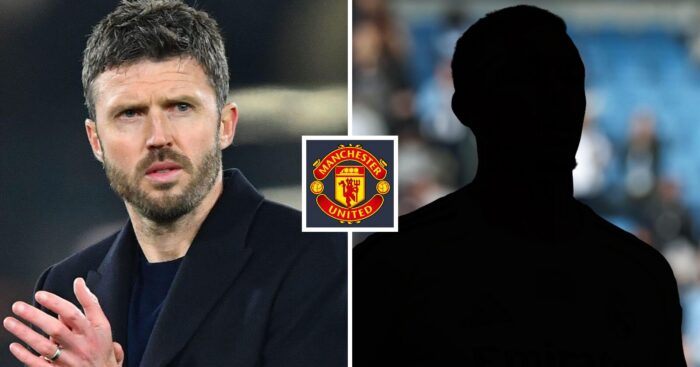 Michael Carrick alongside a mystery player.