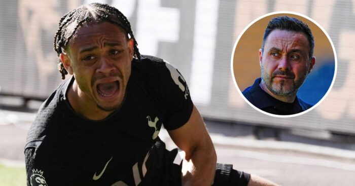 Tottenham star Xavi Simons and manager Roberto de Zerbi