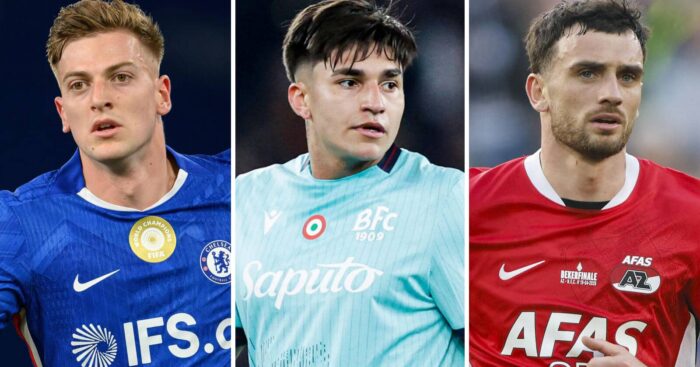 Liam Delap, Santiago Castro and Troy Parrott