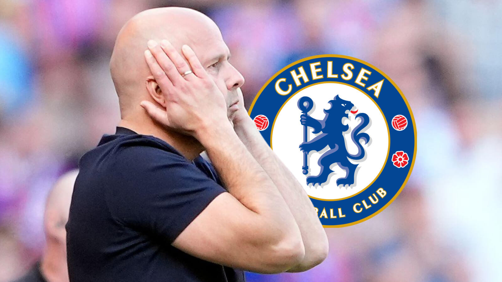 Liverpool manager Arne Slot, Chelsea badge