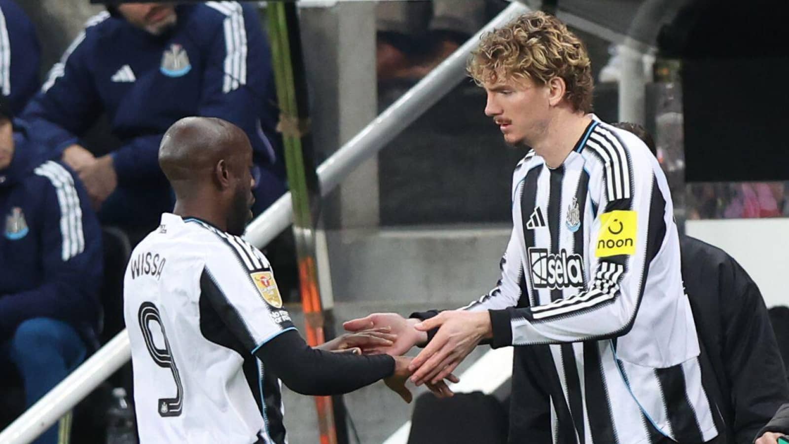 Newcastle strikers Yoane Wissa and Nick Woltemade