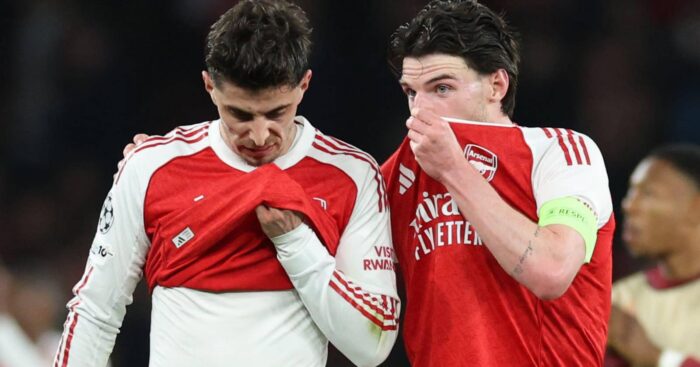 Arsenal stars Kai Havertz and Declan Rice