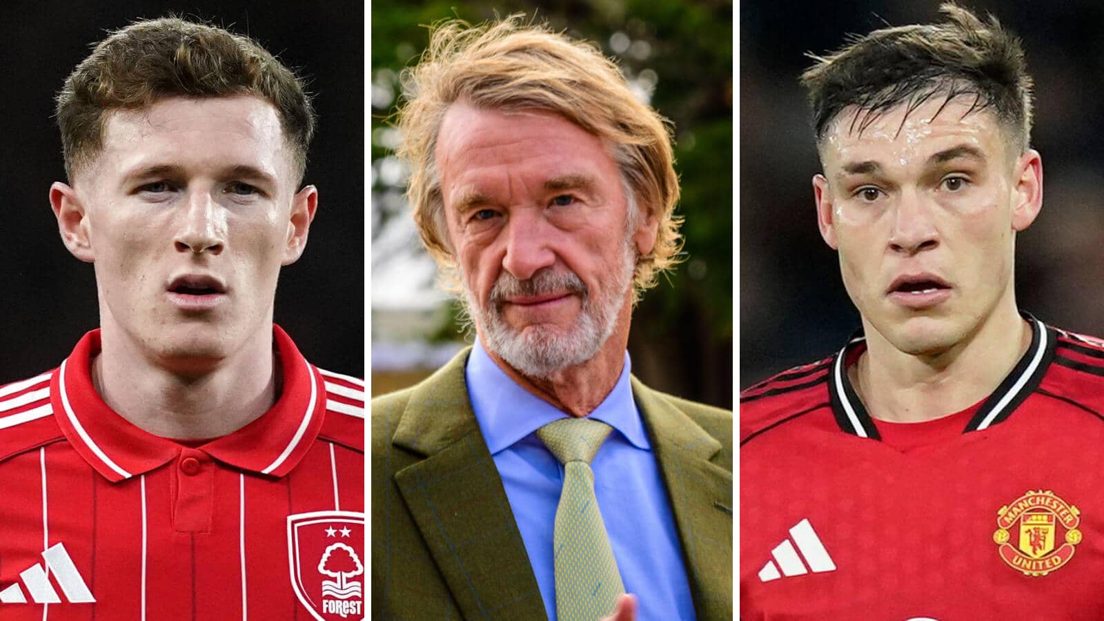 Elliot Anderson, Sir Jim Ratcliffe, and Manuel Ugarte