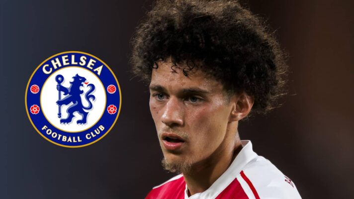 Monaco star Maghnes Akliouche, with a Chelsea badge