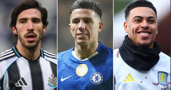 Sandro Tonali, Enzo Fernandez and Morgan Rogers