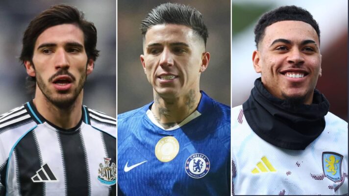 Sandro Tonali, Enzo Fernandez and Morgan Rogers