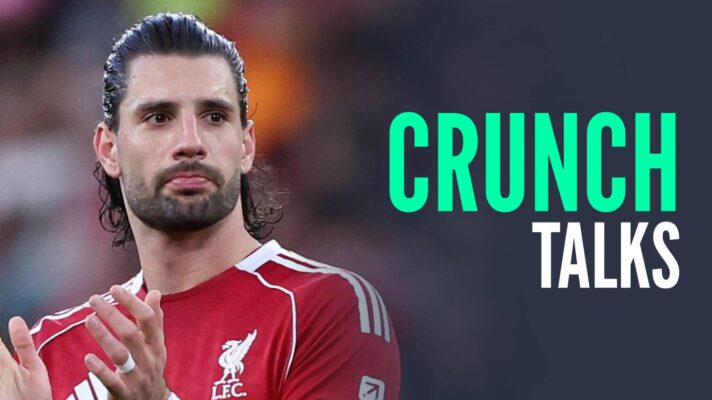 Liverpool star Dominik Szoboszlai, with caption: Crunch talks