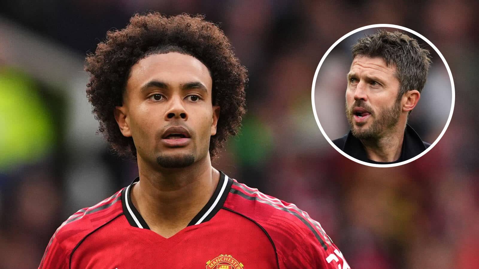 Joshua Zirkzee and Manchester United manager Michael Carrick