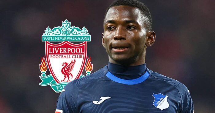 Liverpool badge and Hoffenheim winger Bazoumana Toure - copyright TEAMtalk