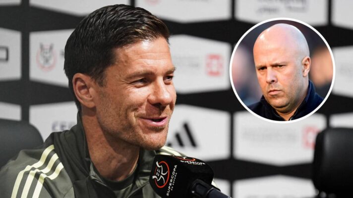 Xabi Alonso and Liverpool manager Arne Slot