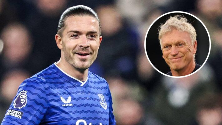 Jack Grealish and Everton manager David Moyes