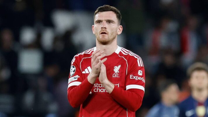 Liverpool left-back Andy Robertson