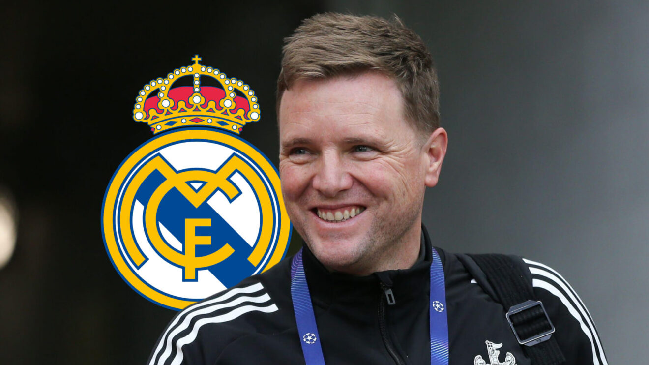 Newcastle manager Eddie Howe, Real Madrid badge