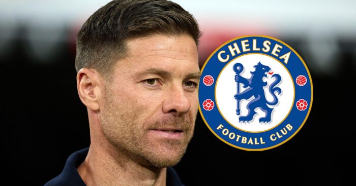 Xabi Alonso and Chelsea badge - copyright TEAMtalk