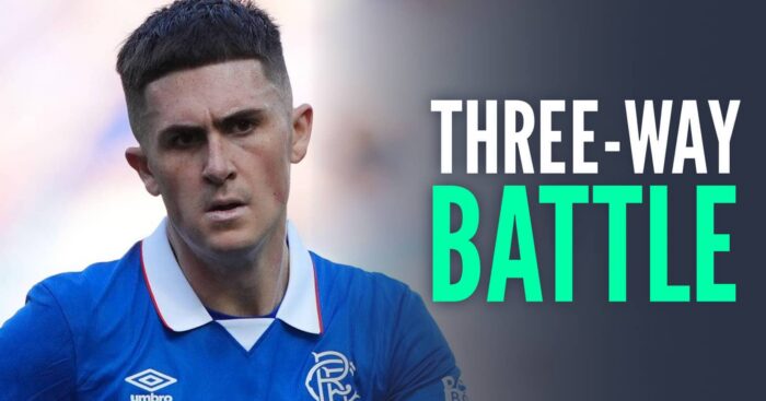 Rangers star Bailey Rice, with caption: Three-way battle