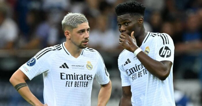 Real Madrid duo Federico Valverde and Aurelien Tchouameni