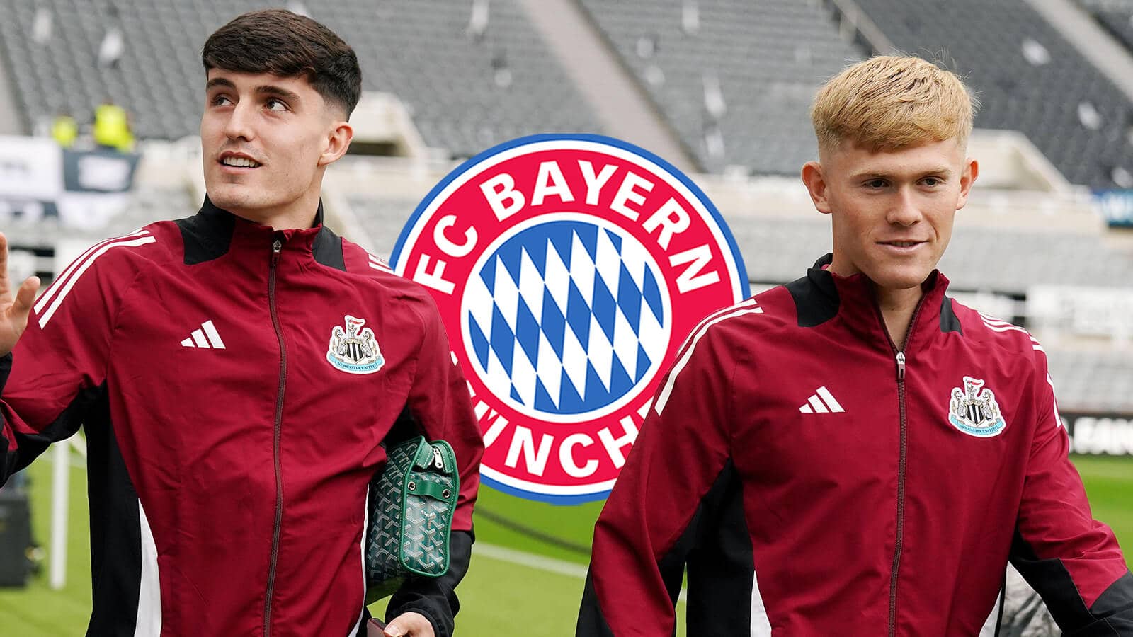 Tino Livramento, Lewis Hall with Bayern badge