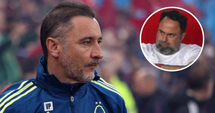 Nott'm Forest manager Vitor Pereira and owner Evangelos Marinakis