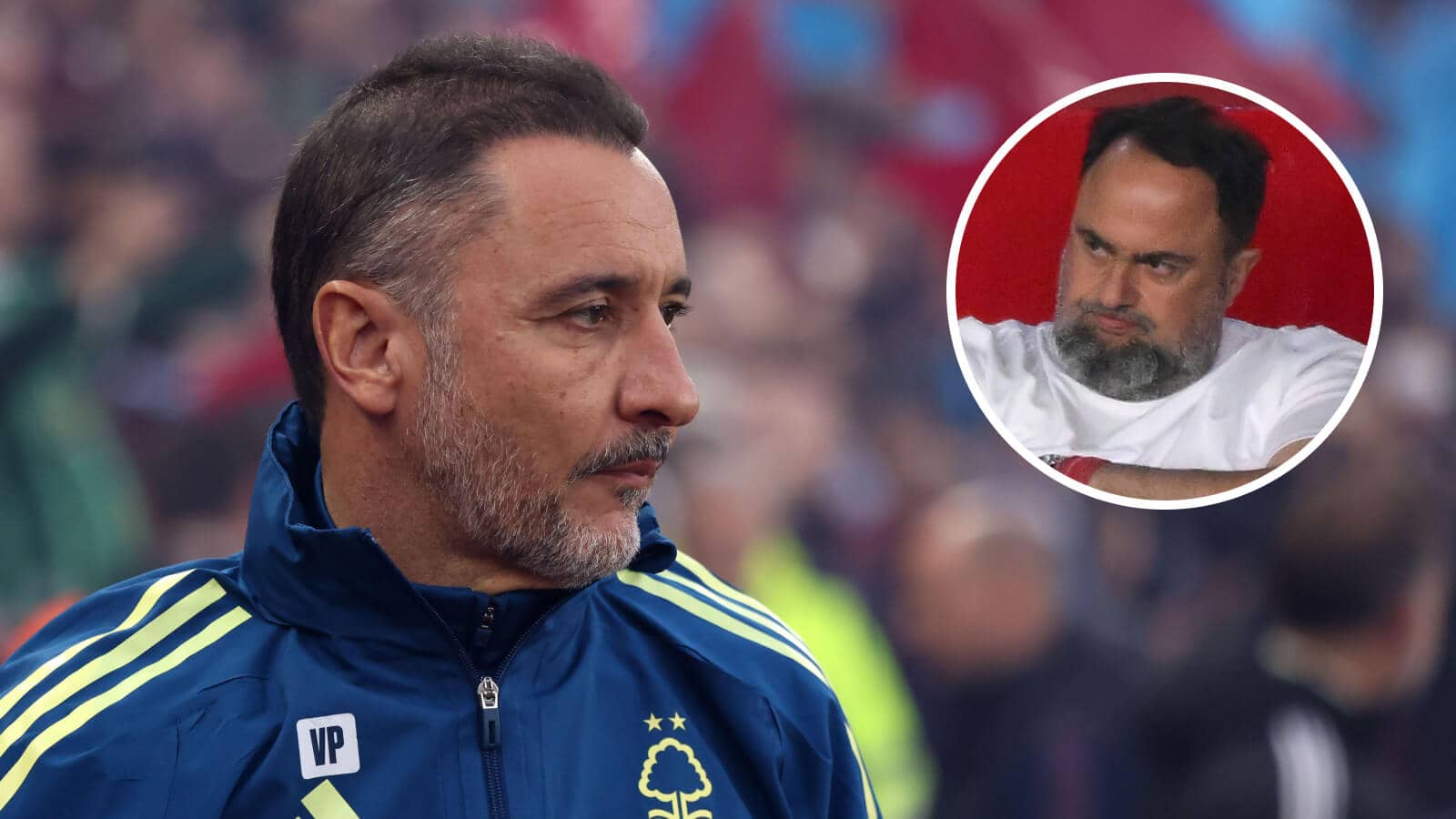 Nott'm Forest manager Vitor Pereira and owner Evangelos Marinakis