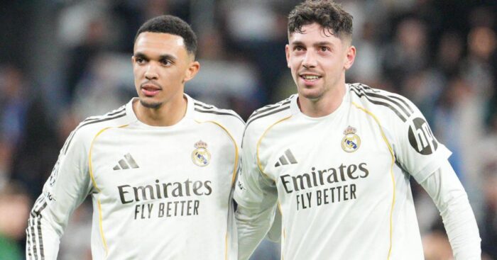 Real Madrid stars Trent Alexander-Arnold and Federico Valverde