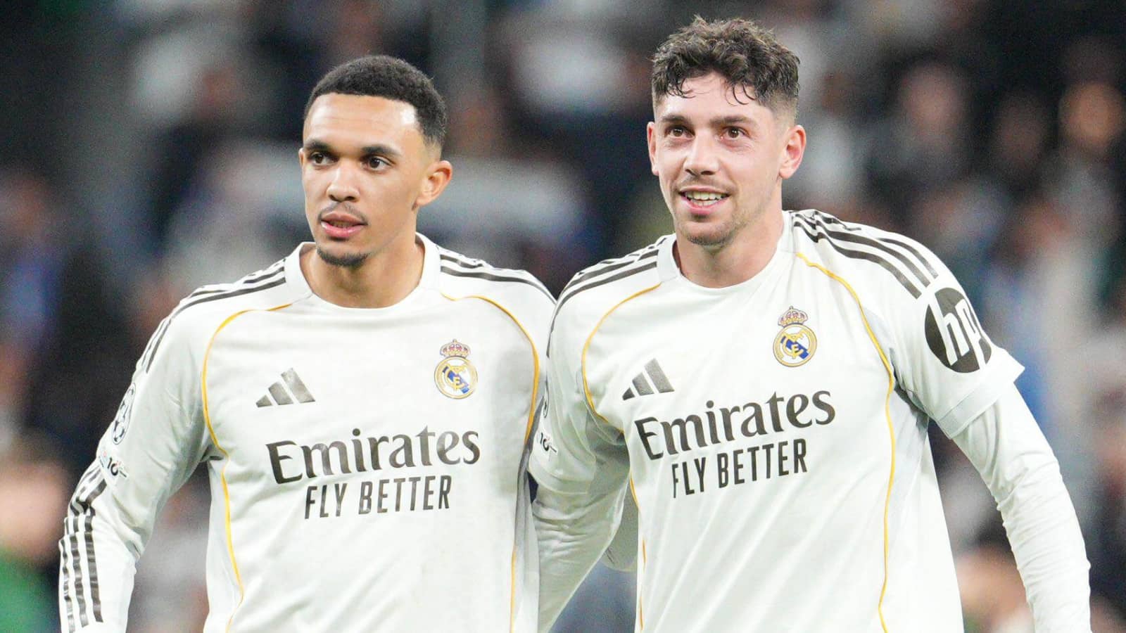 Real Madrid stars Trent Alexander-Arnold and Federico Valverde