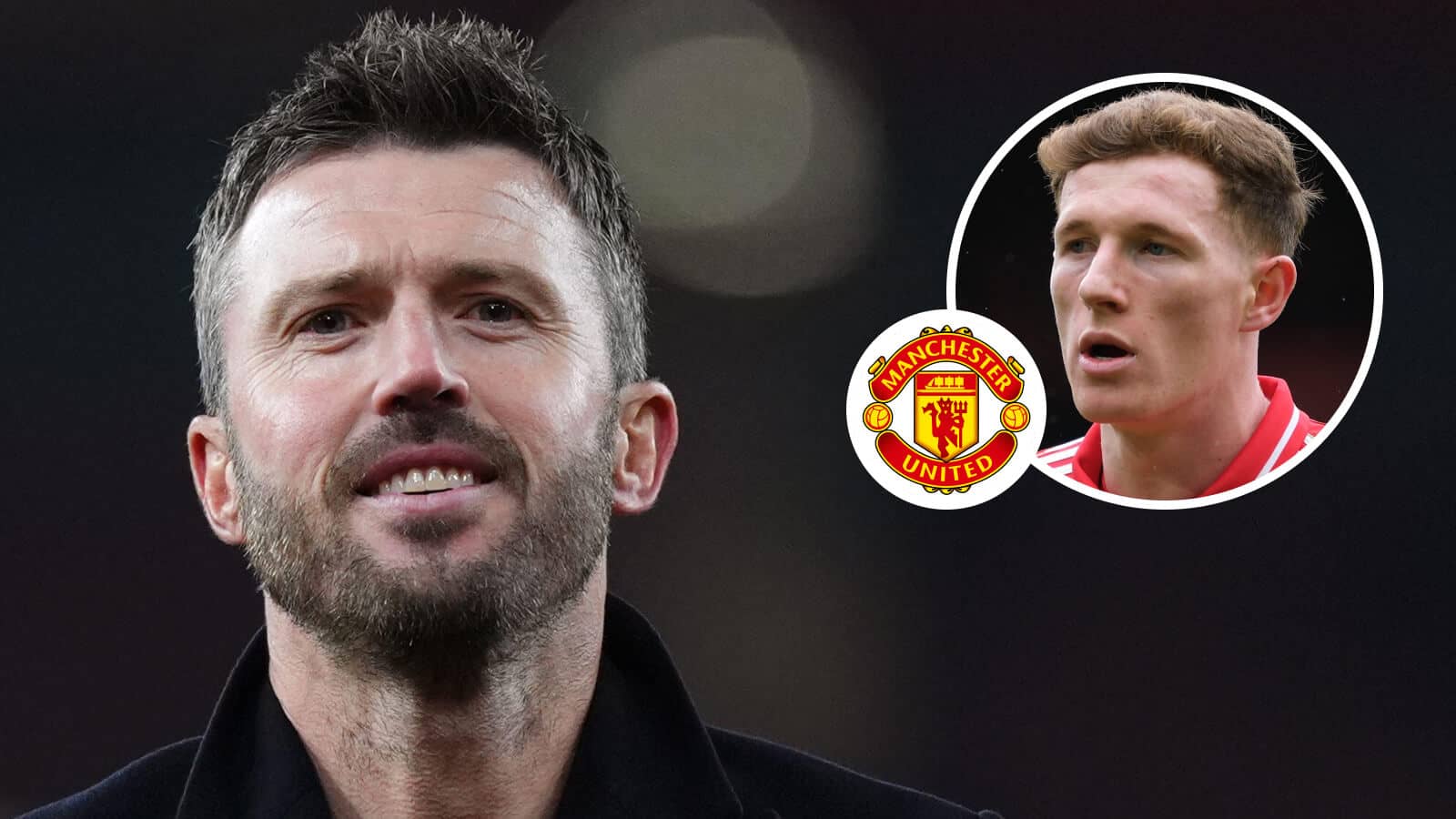 Man Utd manager Michael Carrick, Nottingham Forest midfielder Elliot Anderson