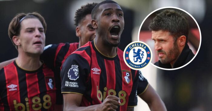 Bournemouth star Alex Scott, seen here celebrating with Rayan, is a target for Man Utd boss Michael Carrick, inset, and Chelsea