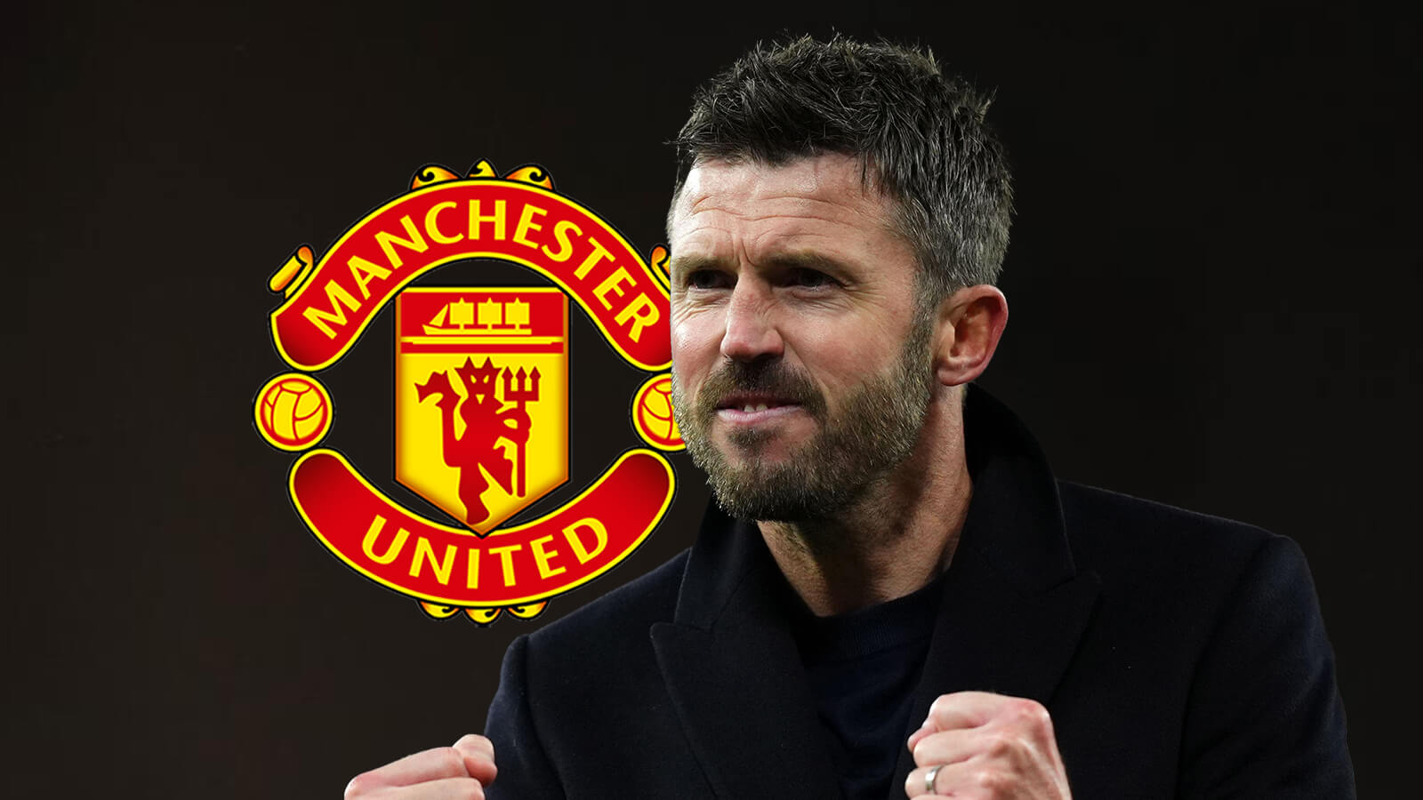 Manchester United badge and Michael Carrick - copyright TEAMtalk