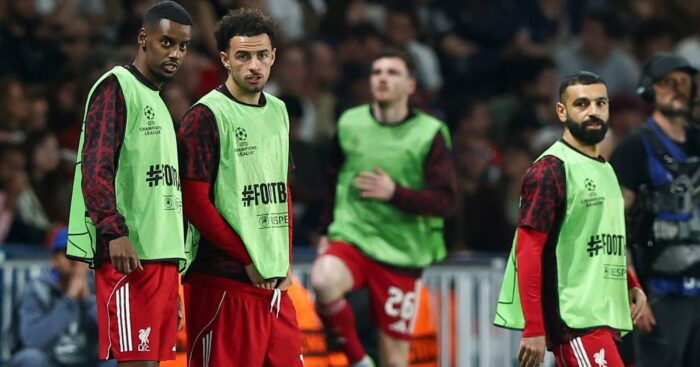 Liverpool stars Alexander Isak, Curtis Jones and Mohamed Salah