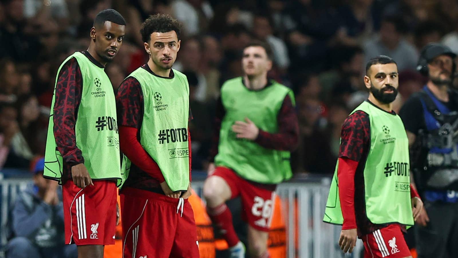 Liverpool stars Alexander Isak, Curtis Jones and Mohamed Salah
