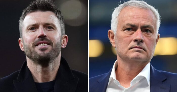 Man Utd manager Michael Carrick and incoming Real Madrid boss Jose Mourinho
